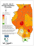 June 30 - July 13 Average Streamflow Percentiles