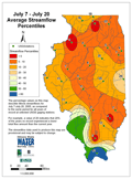 July 7 - July 20 Average Streamflow Percentiles