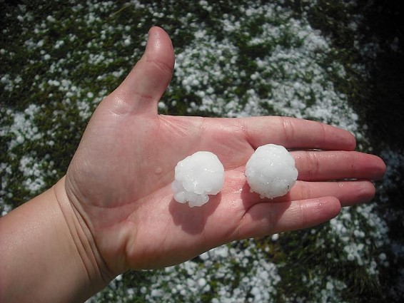 Hail stones at Batchtown ILfrom NWS St. Louis web site, 