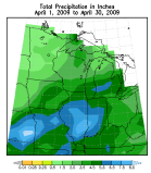 Illinois Precipitation for April 2009