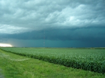 Illinois cornfield during storm, Mike Kruk MRCC staff
