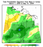 Illinois Precipitation for Spring 2009