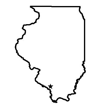 Locator map for Kaskaskia Water District