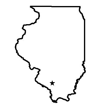 Locator map for Pinckneyville