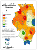 July 14 - July 27 Average Streamflow Percentiles