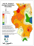 July 20 - August 2 Average Streamflow Percentiles