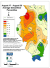 August 17 - August 30 Average Streamflow Percentiles
