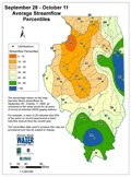 September 28 - October 11 Average Streamflow Percentiles