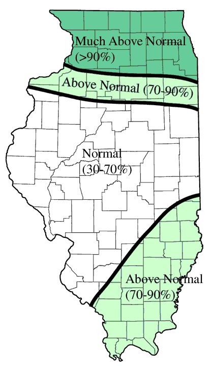 Figure 2. - Illinois Streamflow Conditions for June 1-23, 2000