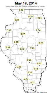 Soil Moisture map for April 15th, 2014