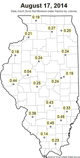 Soil Moisture map for April 15th, 2014