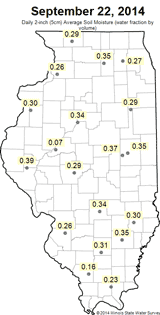 Soil Moisture map for April 15th, 2014