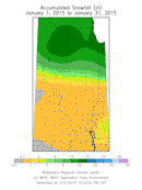 Accumulated Snowfall (in.): January 1, 2015 to January 31, 2015 - click to enlarge Accumulated Snowfall (in.): January 1, 2015 to January 31, 2015
