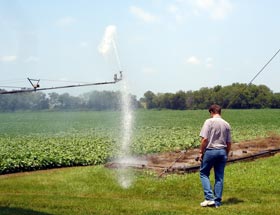 Field Irrigation at an ISWS Workshop in Mason County
