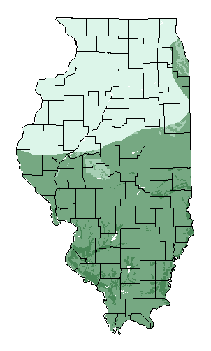 This map shows the overall suitability of this crop in the state of Illinois.