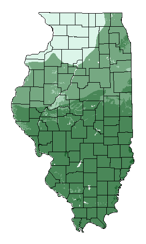 This map shows the overall suitability of this crop in the state of Illinois.