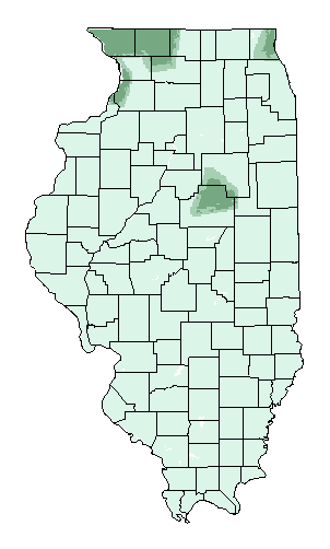 This map shows the overall suitability of this crop in the state of Illinois.