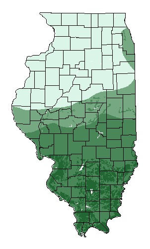 This map shows the overall suitability of this crop in the state of Illinois.