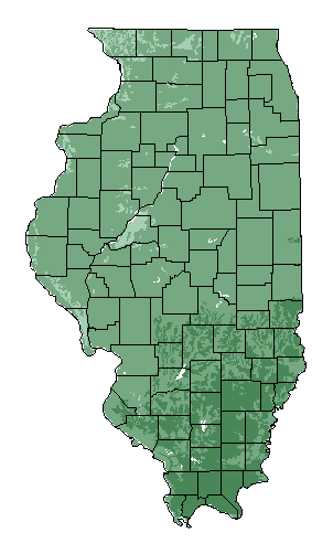 This map shows the overall suitability of this crop in the state of Illinois.