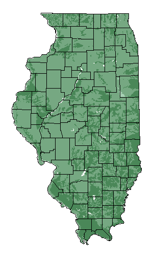 This map shows the overall suitability of this crop in the state of Illinois.