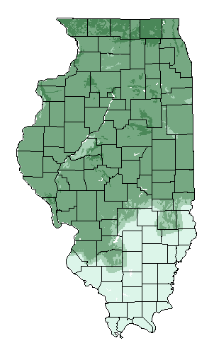 This map shows the overall suitability of this crop in the state of Illinois.