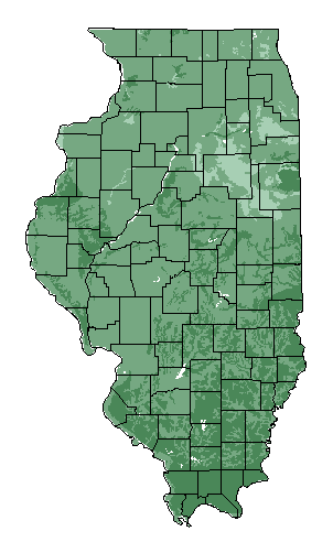 This map shows the overall suitability of this crop in the state of Illinois.