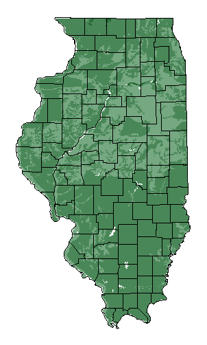 This map shows the overall suitability of this crop in the state of Illinois.