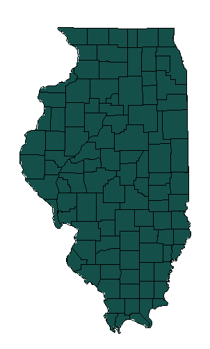 This map shows the precipitation suitability of this crop in the state of Illinois.