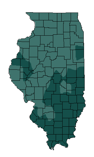 This map shows the precipitation suitability of this crop in the state of Illinois.