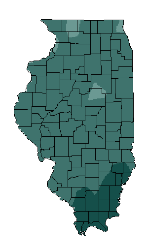 This map shows the precipitation suitability of this crop in the state of Illinois.