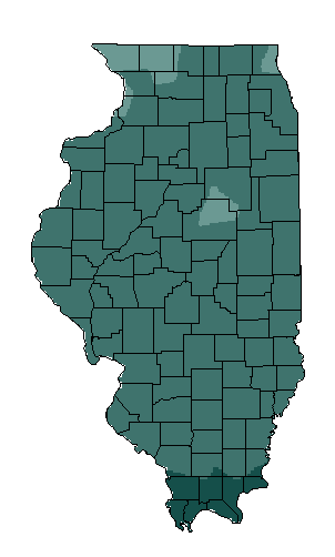 This map shows the precipitation suitability of this crop in the state of Illinois.