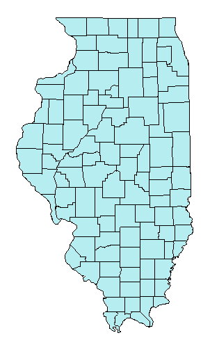 This map shows the winter minimum temperature suitability of this crop in the state of Illinois.