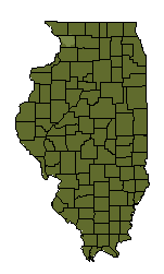 This map shows the growing days suitability of this crop in the state of Illinois.