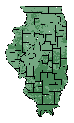 This map shows the overall suitability of this crop in the state of Illinois.