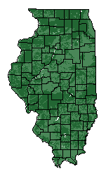 This map shows the overall suitability of this crop in the state of Illinois.