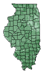 This map shows the overall suitability of this crop in the state of Illinois.