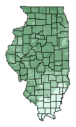 This map shows the overall suitability of this crop in the state of Illinois.