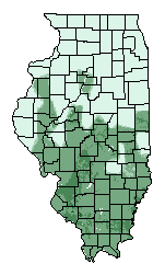 This map shows the overall suitability of this crop in the state of Illinois.