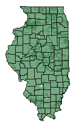 This map shows the overall suitability of this crop in the state of Illinois.