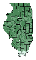 This map shows the overall suitability of this crop in the state of Illinois.