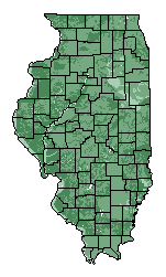 This map shows the overall suitability of this crop in the state of Illinois.