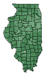 This map shows the overall suitability of this crop in the state of Illinois.