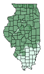 This map shows the overall suitability of this crop in the state of Illinois.