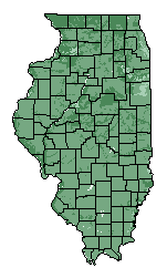 This map shows the overall suitability of this crop in the state of Illinois.