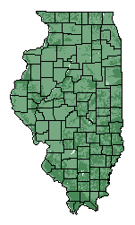 This map shows the overall suitability of this crop in the state of Illinois.