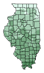 This map shows the overall suitability of this crop in the state of Illinois.