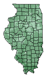 This map shows the overall suitability of this crop in the state of Illinois.