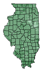 This map shows the overall suitability of this crop in the state of Illinois.