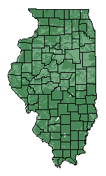 This map shows the overall suitability of this crop in the state of Illinois.