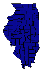 This map shows the winter minimum temperature suitability of this crop in the state of Illinois.